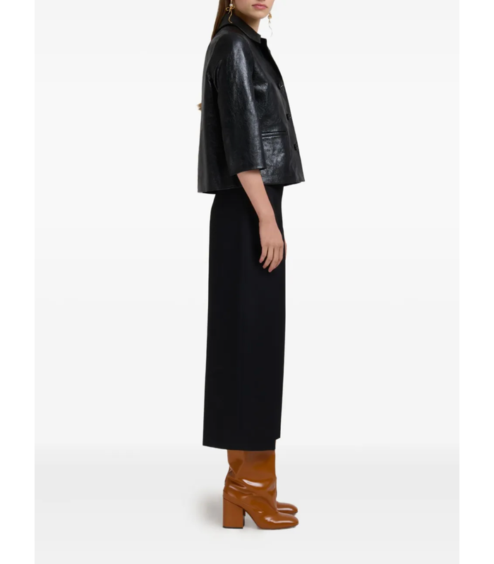 cropped TROUSERS BLACK