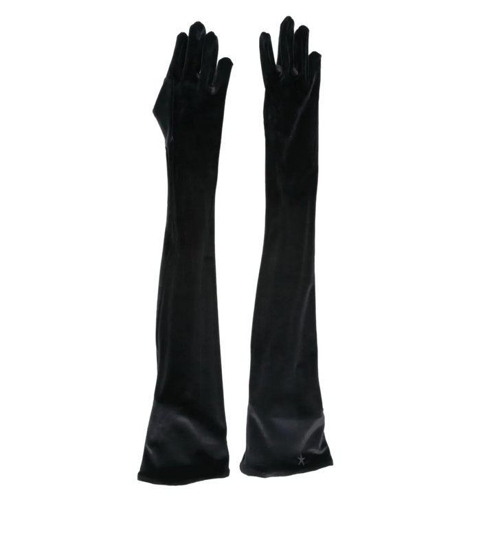 velvet gloves BLACK