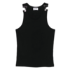 JEAN-PAUL GAULTIER TANKTOP EMBROIDERED JEAN PAUL GAULTIER BLACK