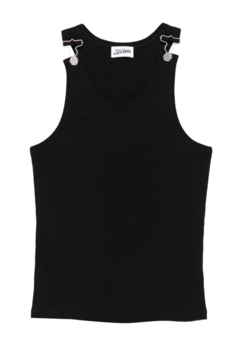 JEAN-PAUL GAULTIER tanktop embroidered black JEAN-PAUL GAULTIER tanktop embroidered black