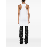 COTTON RIBBED SHORT DRESS WITH LINGERIE GARTER WHITE