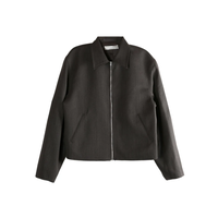 MINI JACKET HAVANA BROWN CHAIN WOOL