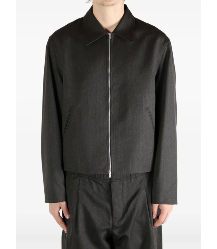 MINI JACKET HAVANA BROWN CHAIN WOOL