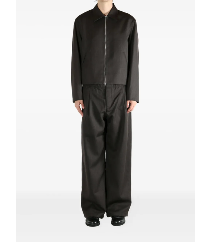 MINI JACKET HAVANA BROWN CHAIN WOOL