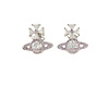VIVIENNE WESTWOOD MILA EARRINGS PLATINUM WHITE