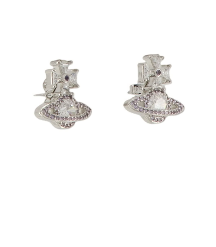MILA EARRINGS PLATINUM WHITE
