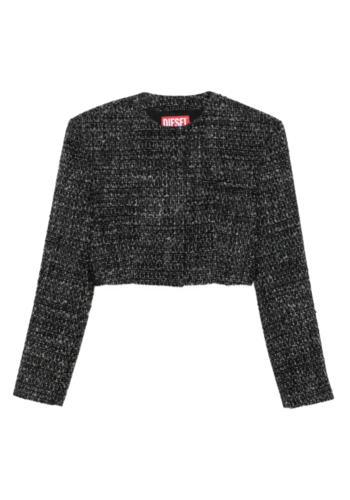 DIESEL crop jacket black DIESEL crop jacket black