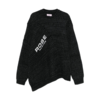MARTINE ROSE ENGINEERED FISHERMAN RIB JUMPER GREY CHARCOAL
