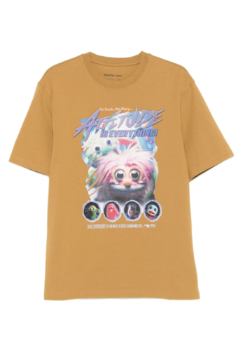 MARTINE ROSE classic t-shirt brown turmeric fuzzies MARTINE ROSE classic t-shirt brown turmeric fuzzies