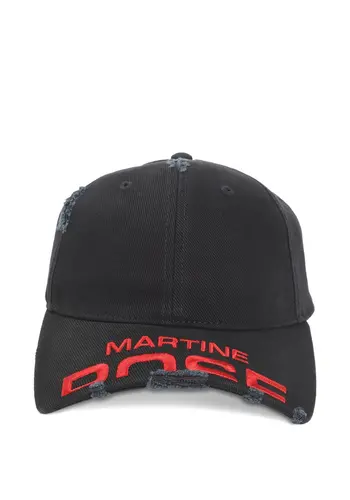 MARTINE ROSE cut peak cap black washed MARTINE ROSE cut peak cap black washed