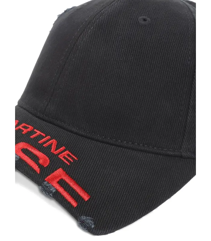 CUT PEAK CAP BLACK WASHED
