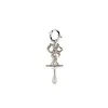 VIVIENNE WESTWOOD RIGOBERTA PEARL EARRINGS PLATINUM CRYSTAL