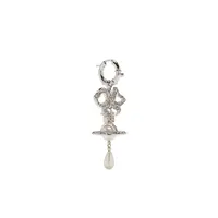 RIGOBERTA PEARL EARRINGS PLATINUM CRYSTAL