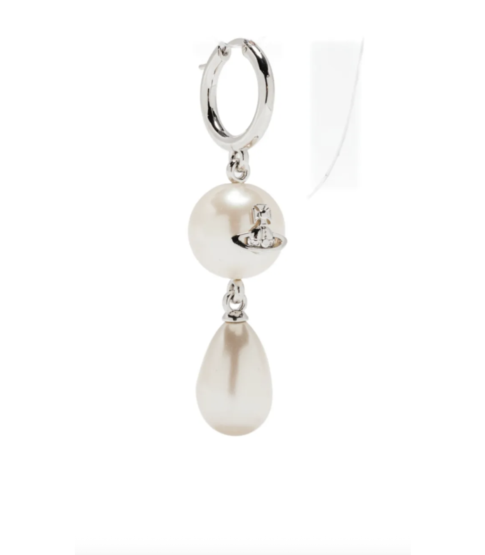 MARTHA EARRINGS PLATINUM CREAMROSE
