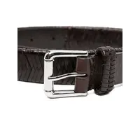 WEAVED BELT 25 DARK BROWN