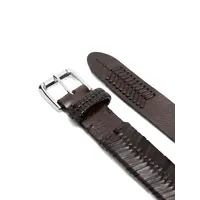WEAVED BELT 25 DARK BROWN