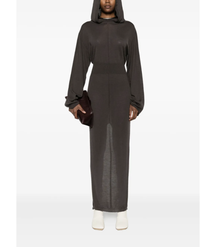 HOODED DRESS DARKDUST