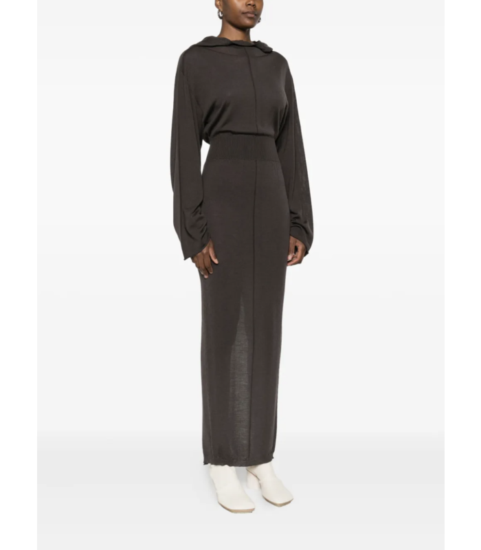 HOODED DRESS DARKDUST