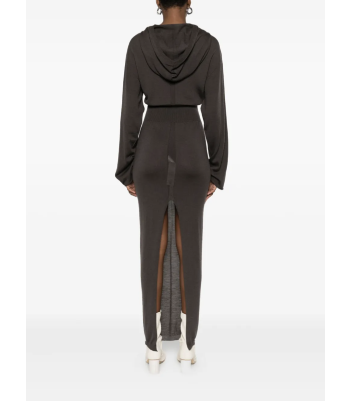HOODED DRESS DARKDUST
