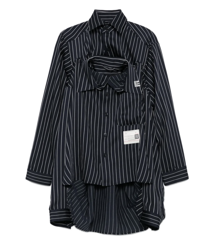 SHAWL LAYERED SHIRT NAVY