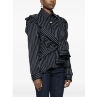 SHAWL LAYERED SHIRT NAVY