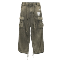 SATIN CARGO PANTS KHAKI