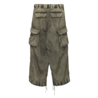 SATIN CARGO PANTS KHAKI