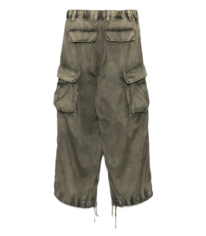 SATIN CARGO PANTS KHAKI