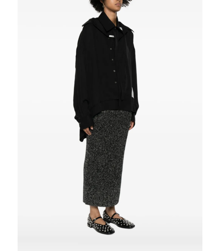 DOUBLE LAYERED SHIRTS BLACK
