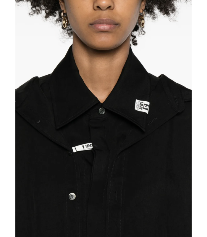 DOUBLE LAYERED SHIRTS BLACK