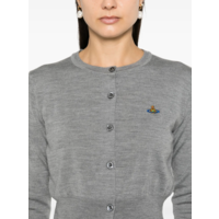 BEA CROPPED CARDI GREY MELANGE