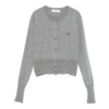 VIVIENNE WESTWOOD BEA CROPPED CARDI GREY MELANGE