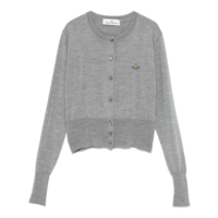 BEA CROPPED CARDI GREY MELANGE