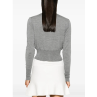 BEA CROPPED CARDI GREY MELANGE