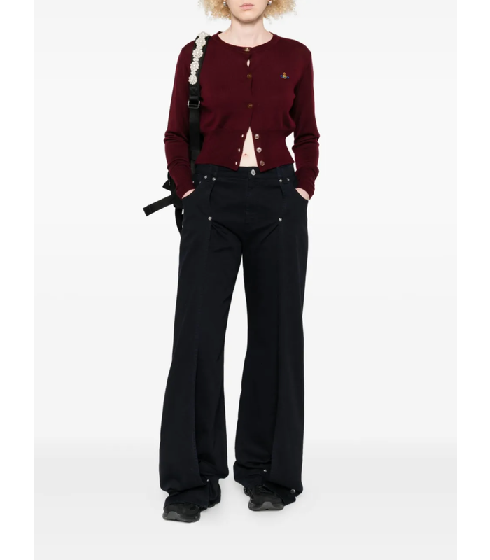 BEA CROPPED CARDI BRICK