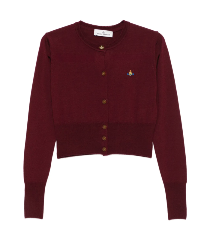 BEA CROPPED CARDI BRICK
