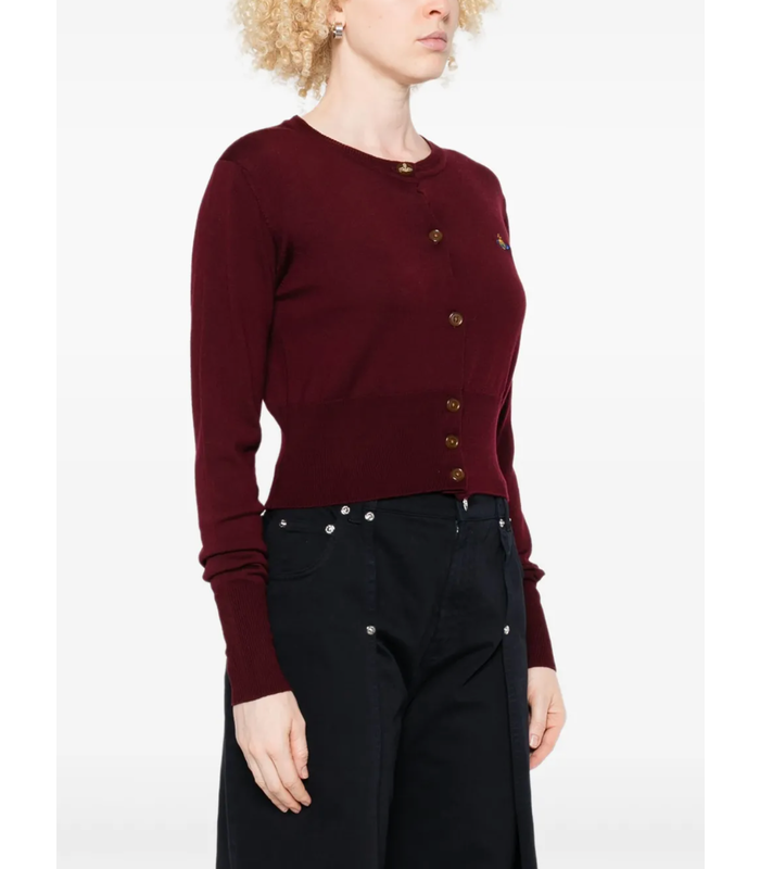 BEA CROPPED CARDI BRICK