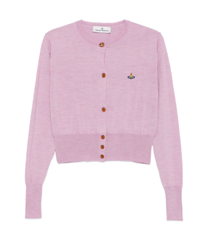 BEA CROPPED CARDI PINK MELANGE
