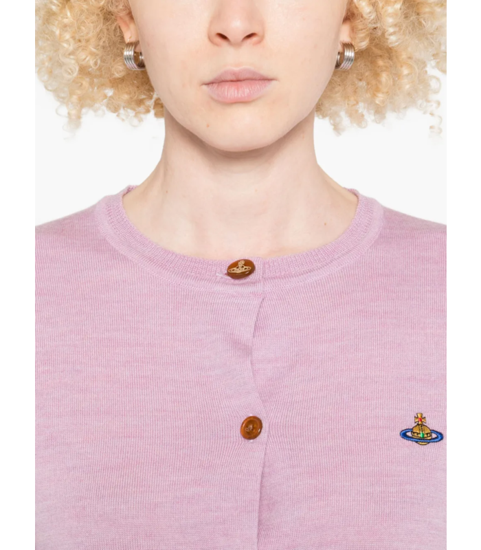 BEA CROPPED CARDI PINK MELANGE