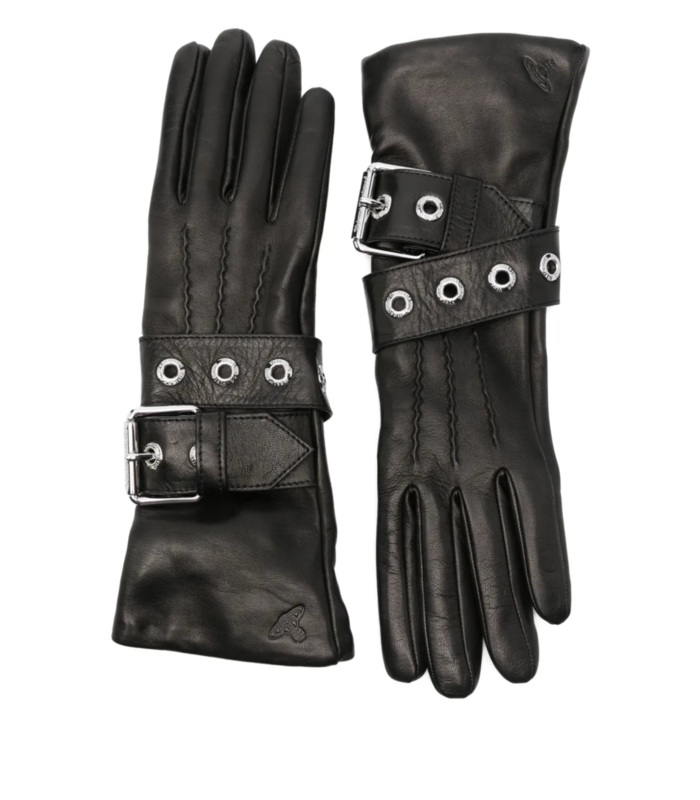 BELT BUCKLE GLOVES BLACK
