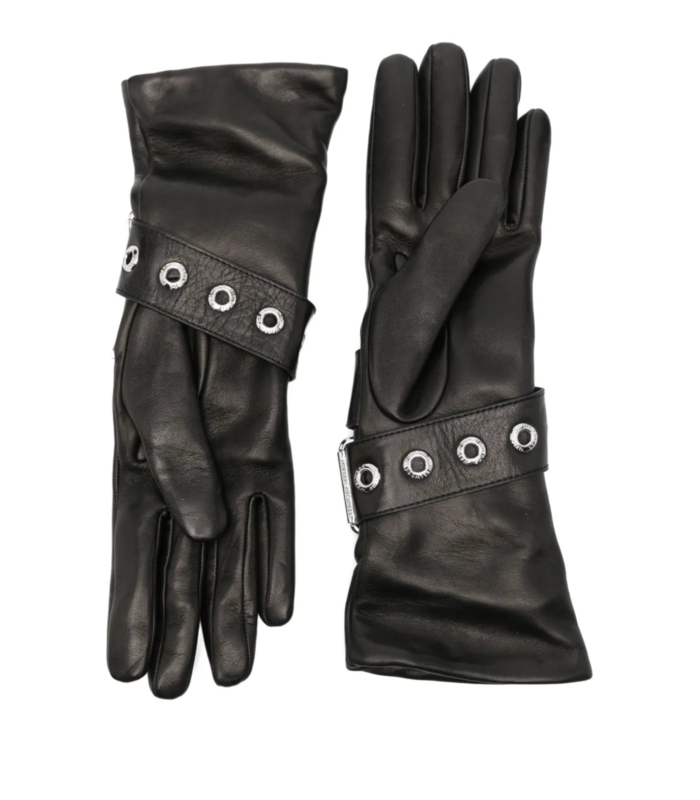 BELT BUCKLE GLOVES BLACK