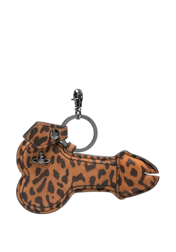 VIVIENNE WESTWOOD bell end keyring leopard VIVIENNE WESTWOOD bell end keyring leopard