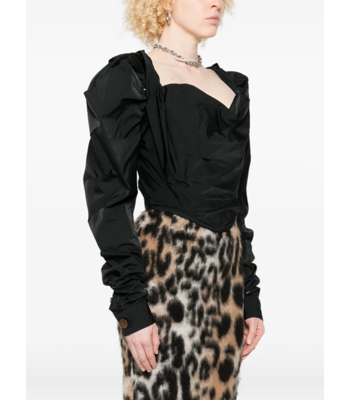 LS SUNDAY CORSET TOP BLACK