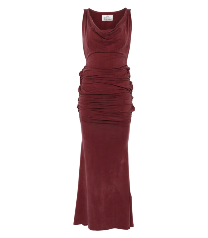 LIZ JERSEY DRESS BRICK