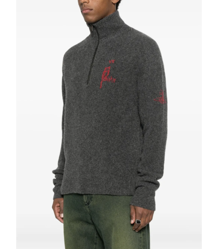 LOGO TURTLENECK CHARCOAL