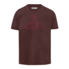 VIVIENNE WESTWOOD PARIS ORB CLASSIC T-SHIRT BURGUNDY