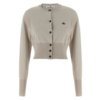 VIVIENNE WESTWOOD BEA CROPPED CARDI DUSTY WHITE VIVIENNE WESTWOOD BEA CROPPED CARDI DUSTY WHITE