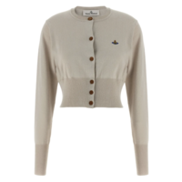 BEA CROPPED CARDI DUSTY WHITE