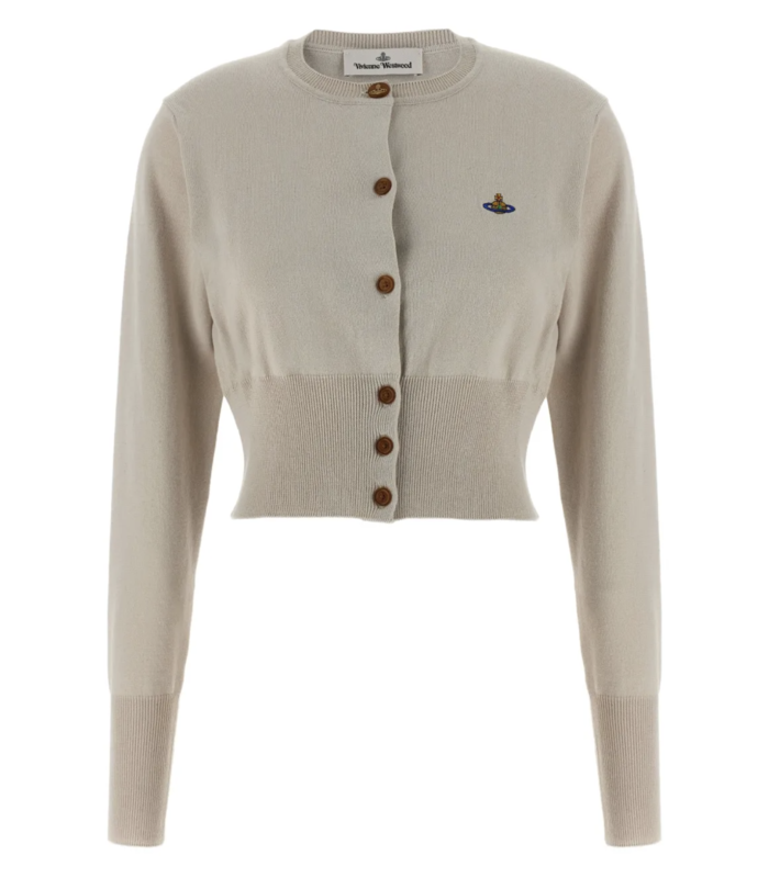 BEA CROPPED CARDI DUSTY WHITE