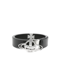 LINE ORB BUCKLE BELT/SILVER BLACK